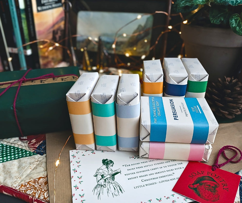 bundle of book themed soaps 