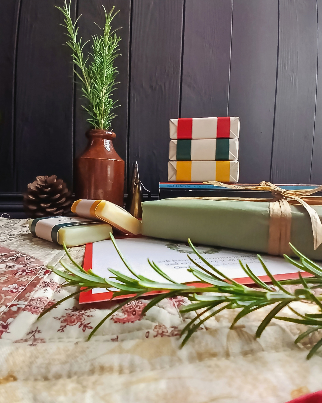 A Christmas Anthology of Soaps | Gift Set of 4 Book-Inspired Organic Soaps