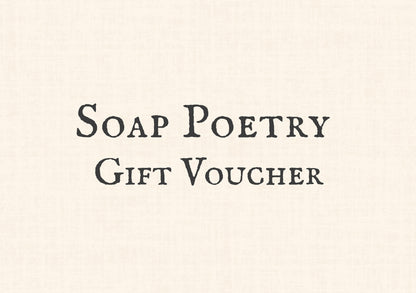gift voucher soap poetry