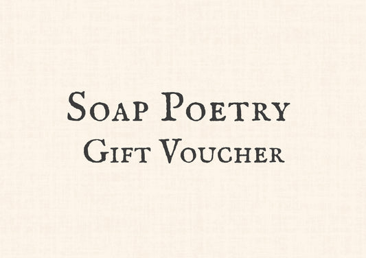 gift voucher soap poetry